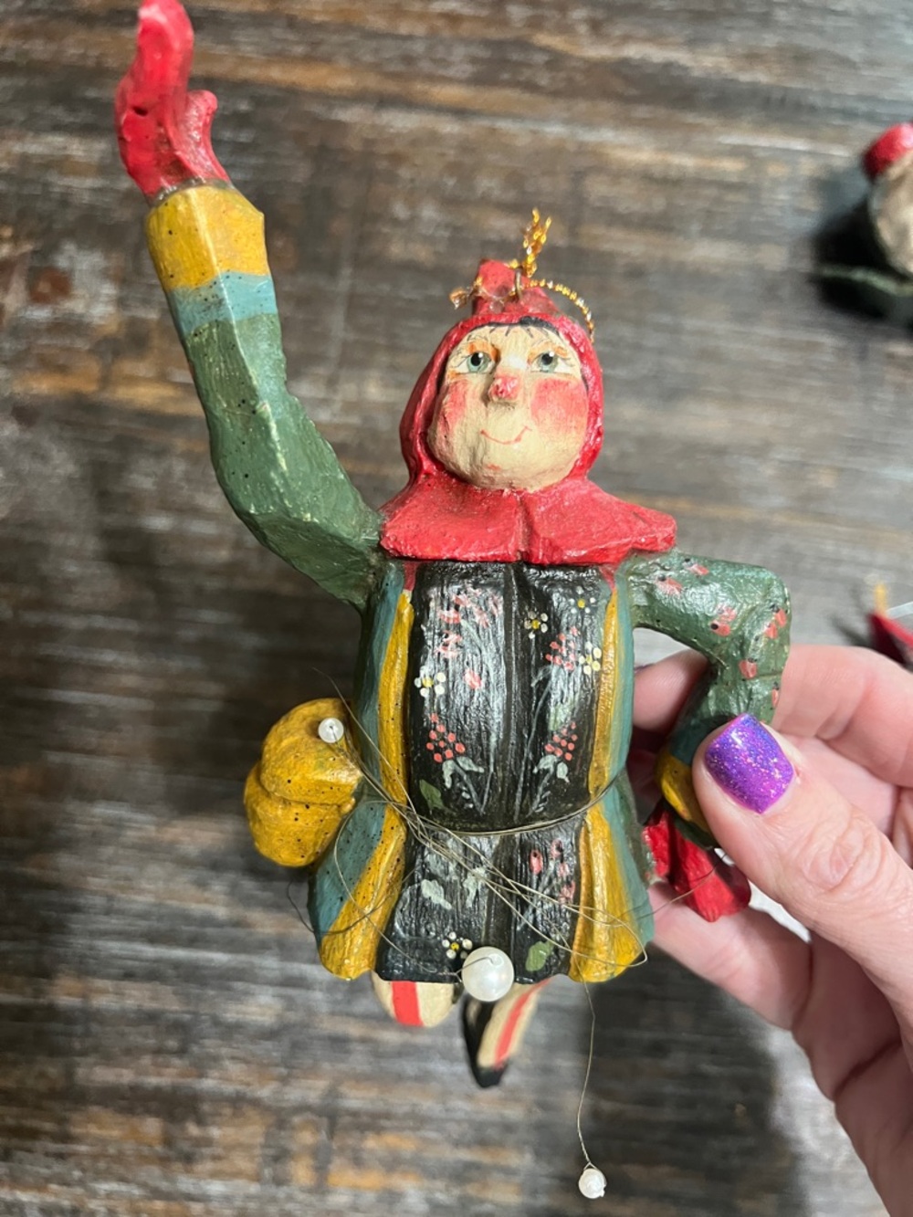 House Of Hatten Hand-Painted Folk Art Holiday Ornament